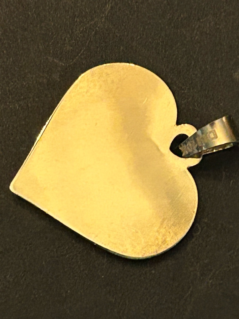 Solid 10KT Two-Tone Gold Heart Pendant with Virgin Mary Medallion - Picture 8 of 10